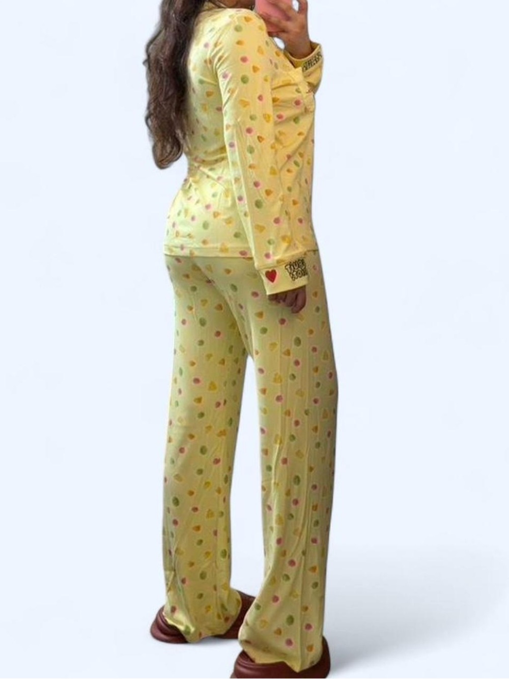 Yellow Fruit Riot Pajama Set - Citrus Treat Print - Picture 6 of 8